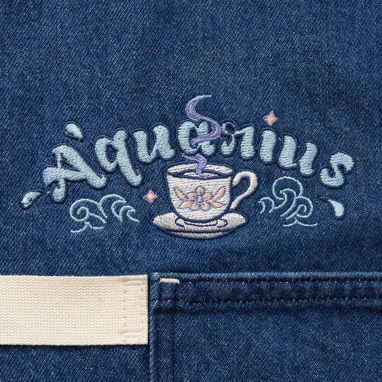 Aquarius Denim Zodiac Essential Apron - Image 4
