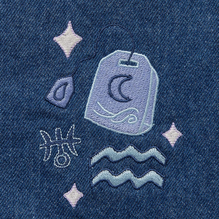 Aquarius Denim Zodiac Essential Apron - Image 5