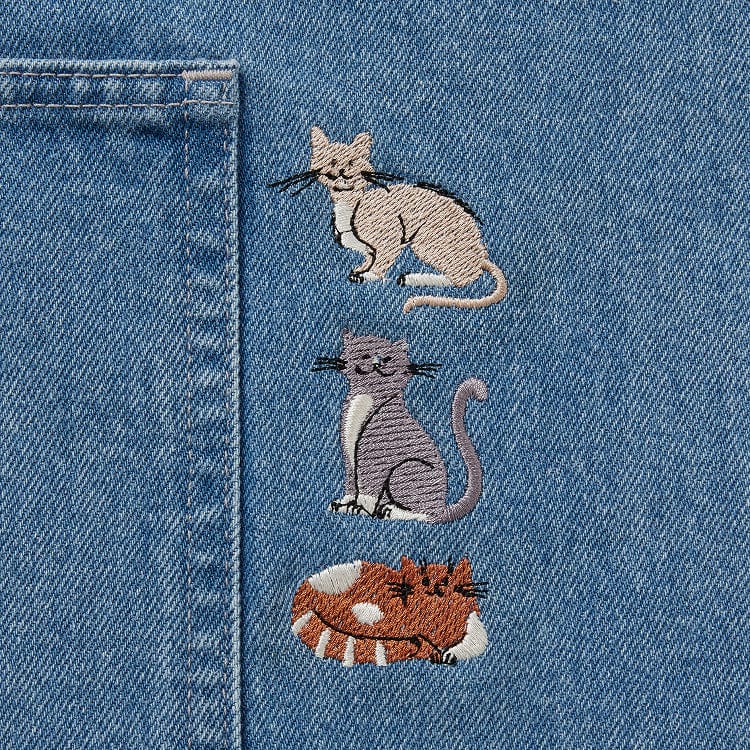Best Friends Cat Lovers Denim Essential Apron - Image 6