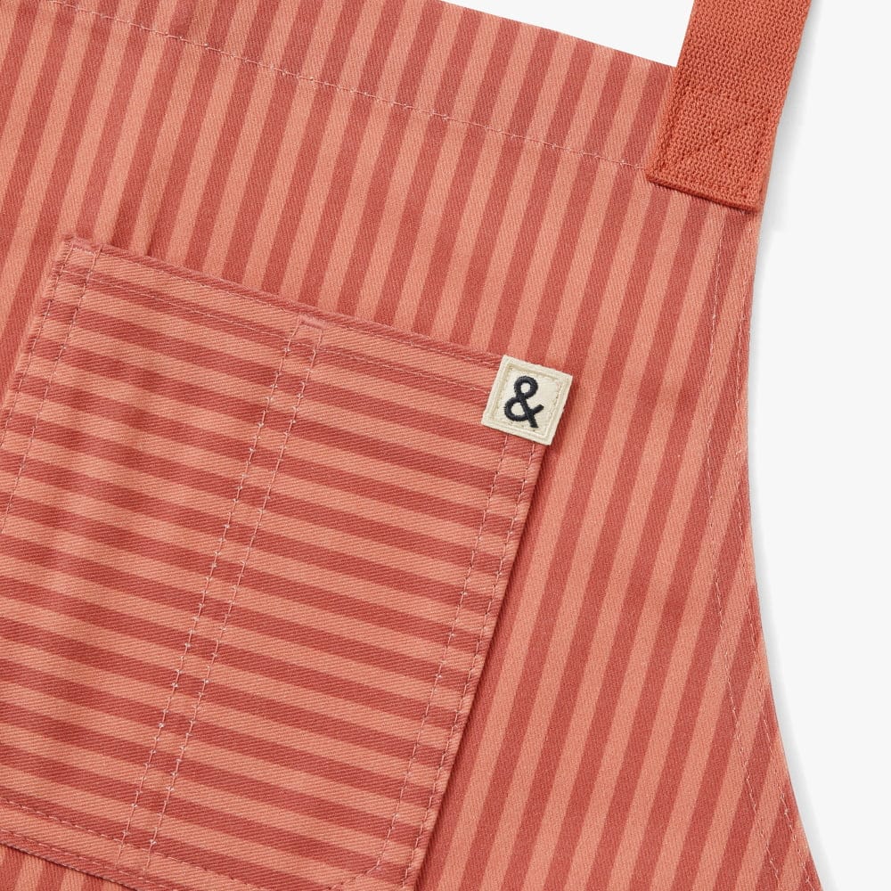 Clay Red Stripe Crossback Apron - Image 2