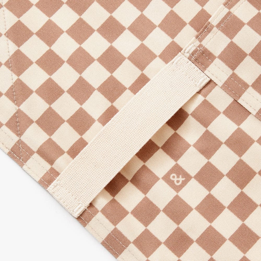 Desert Brown Check Crossback Apron - Image 3