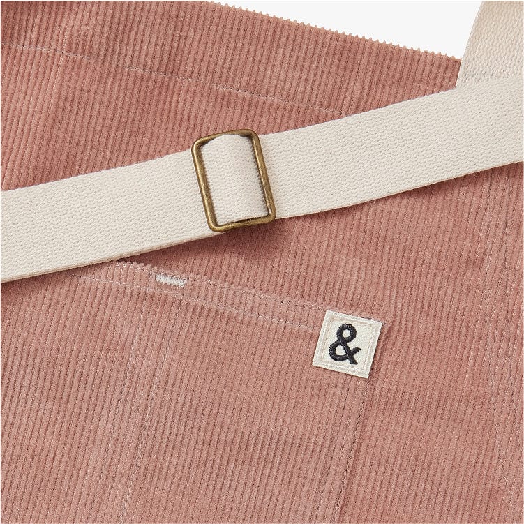 Dusty Rose Corduroy Essential Apron - Image 2