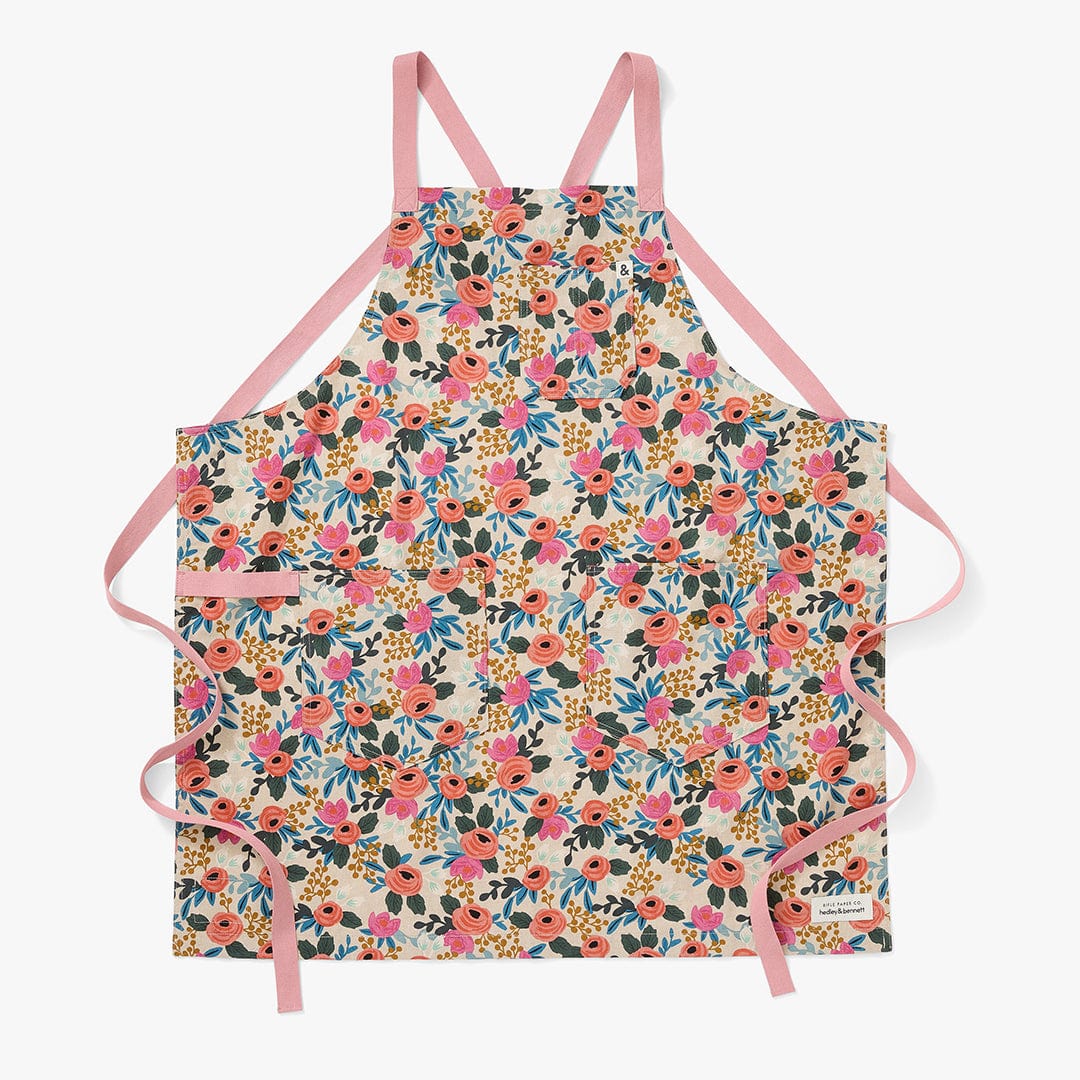 Rifle Paper Co. Rosa Natural Crossback Apron