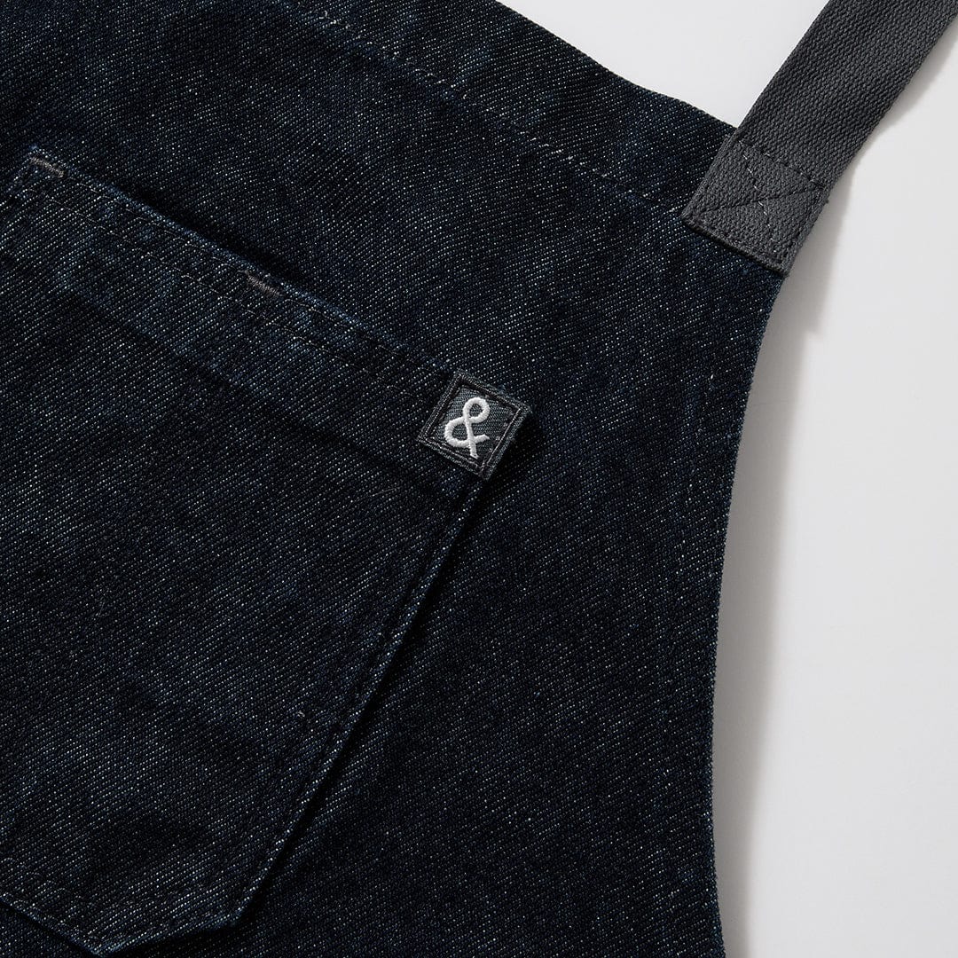 Jack Navy Denim Crossback Apron - Image 2