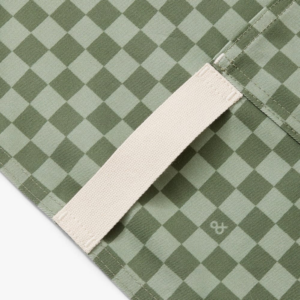 Kale Green Check Essential Apron - Image 3