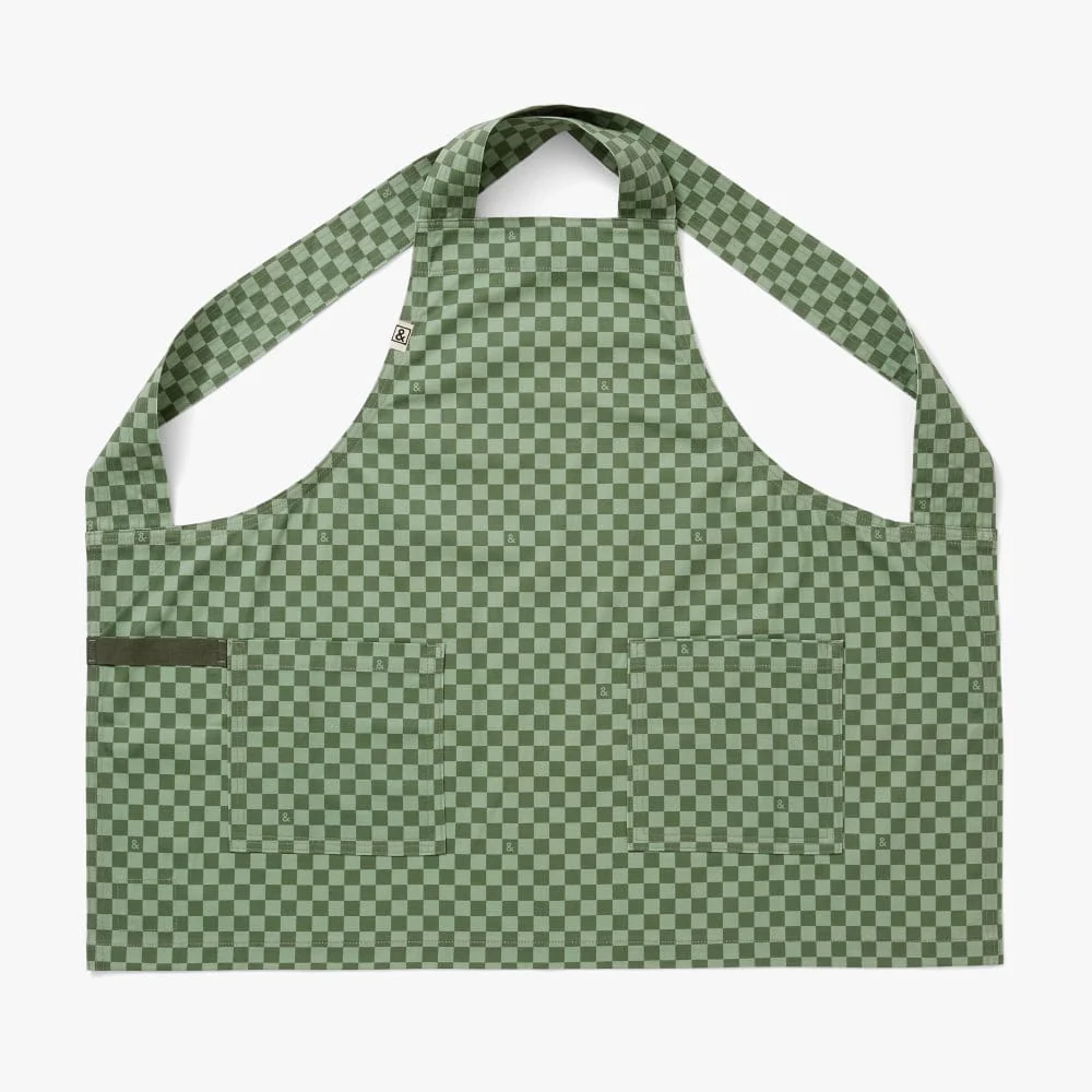 Kale Green Check Smock