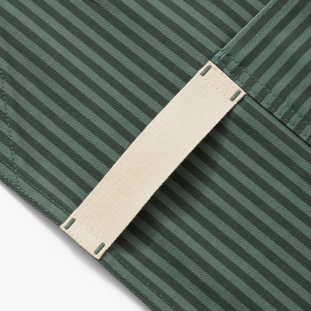 Kale Green Stripe Crossback Apron - Image 3