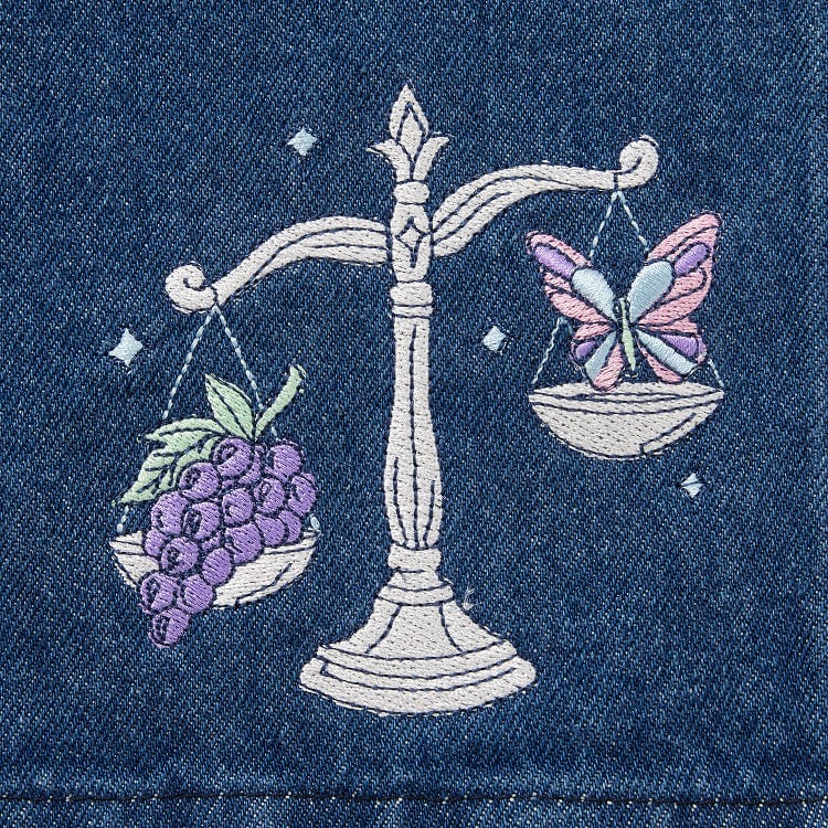 Libra Denim Zodiac Essential Apron - Image 3