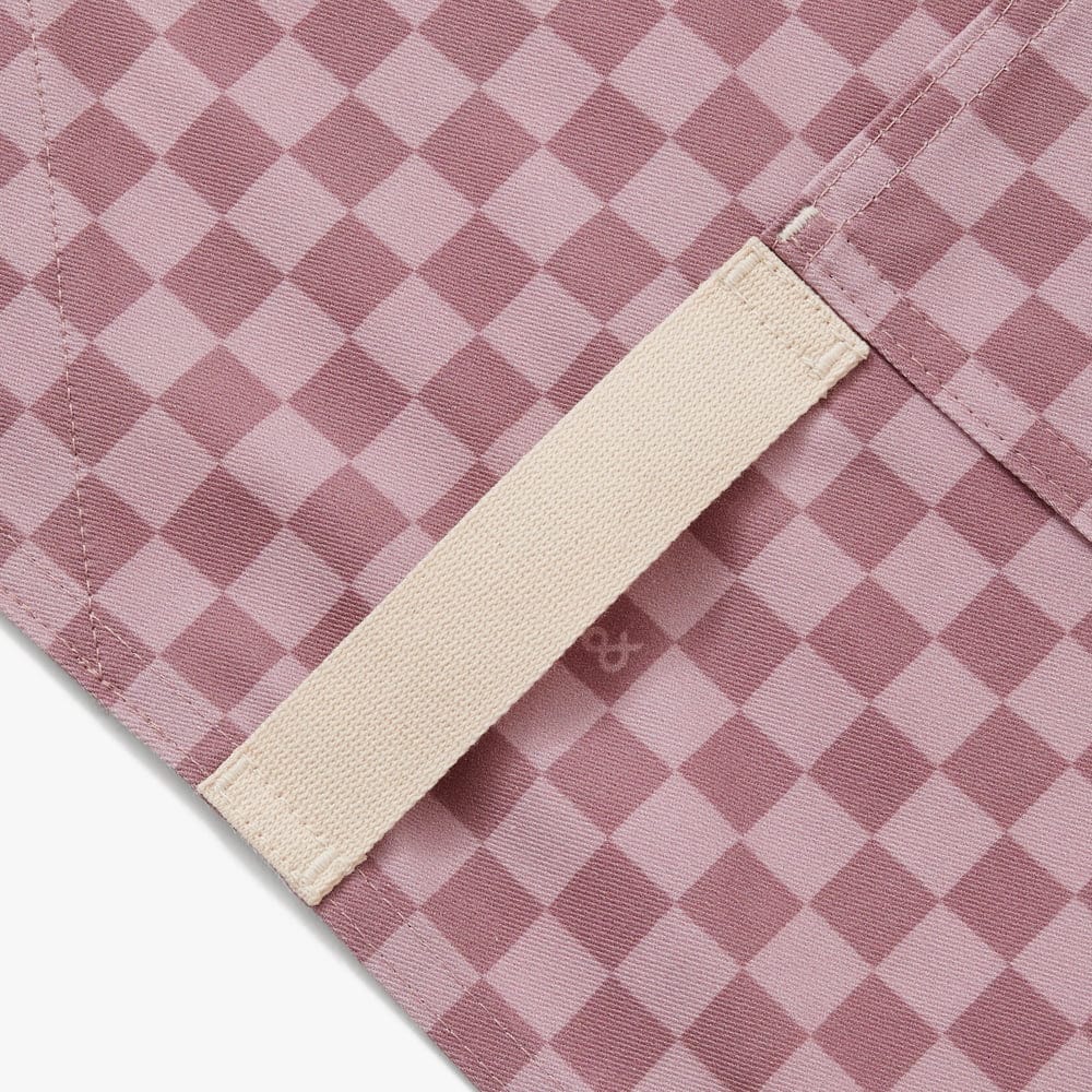 Mulberry Purple Check Crossback Apron - Image 3