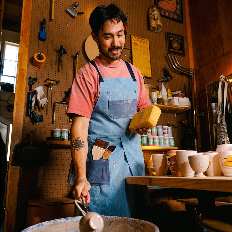 Oak Denim Maker's Split Leg Apron - Image 3