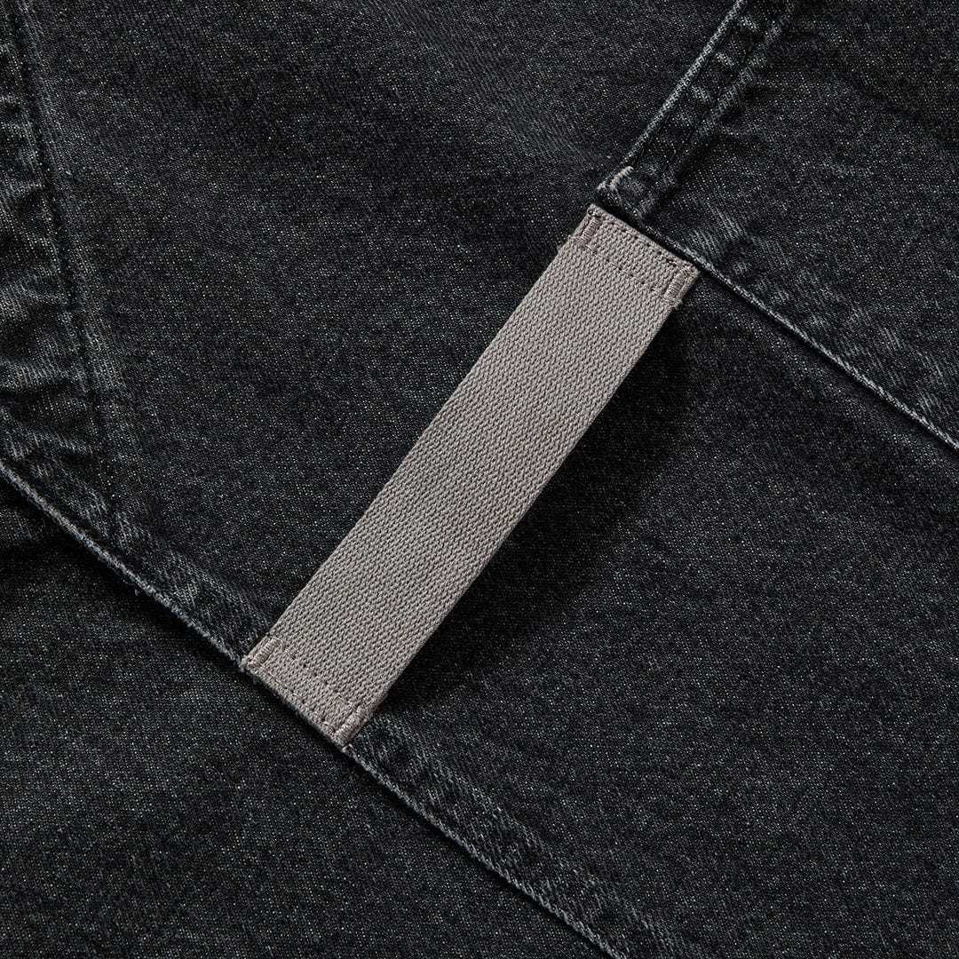 Oyster Gray Denim Crossback Apron - Image 3