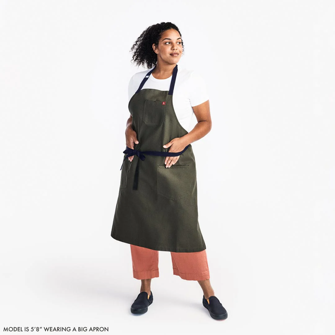 Olive Green Big Apron - Image 6