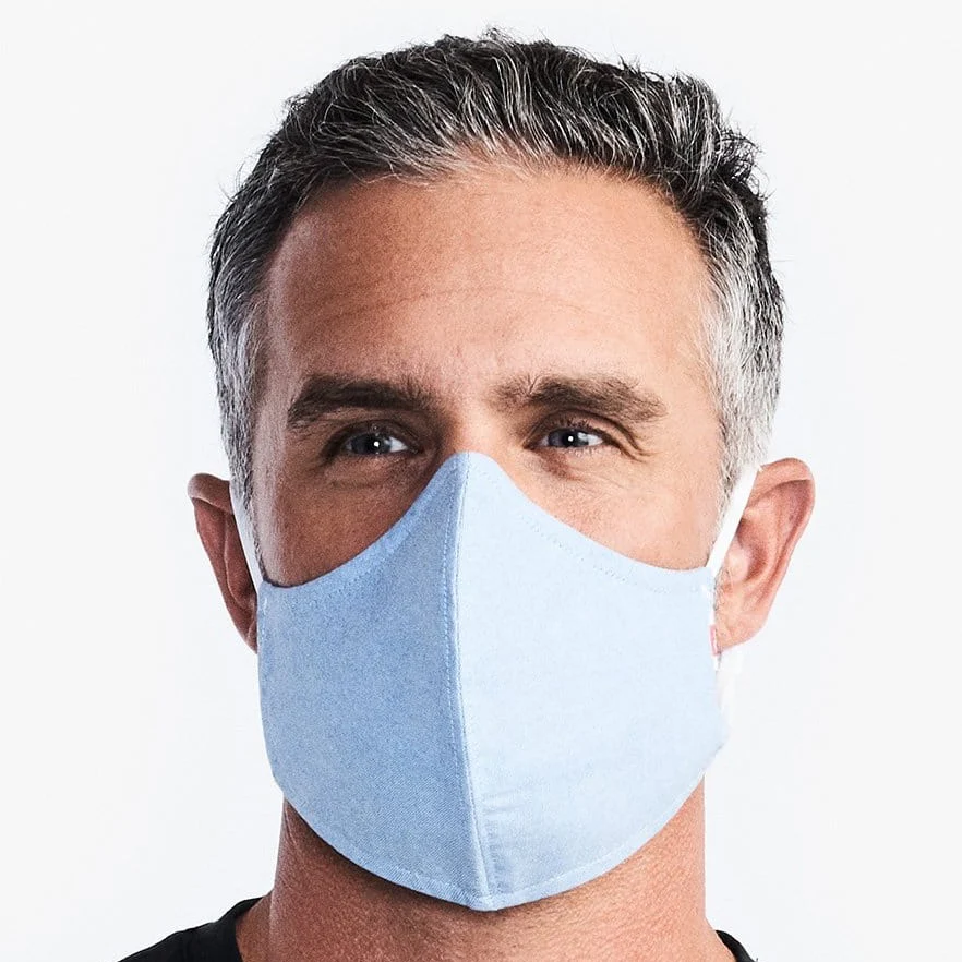 The Wake Up & Fight Mask 3 Pack - Light Blue Oxford - Image 4